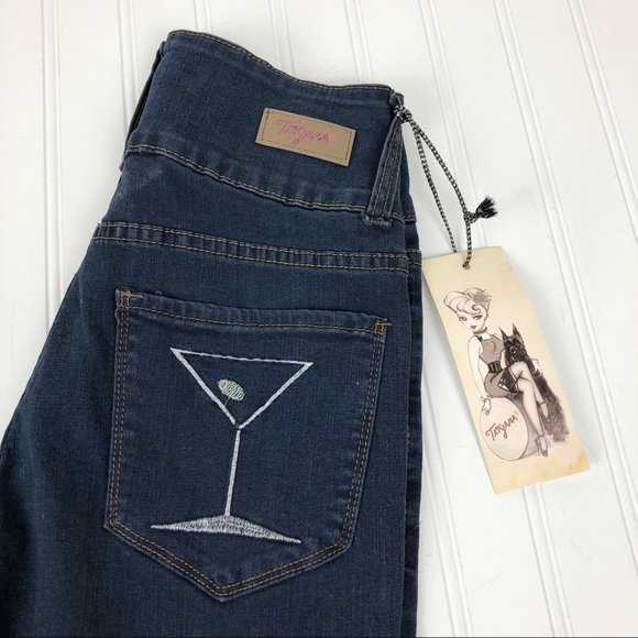 TATYANA Bettie Page Hi rise Martini skinny NWT - Picture 4 of 16
